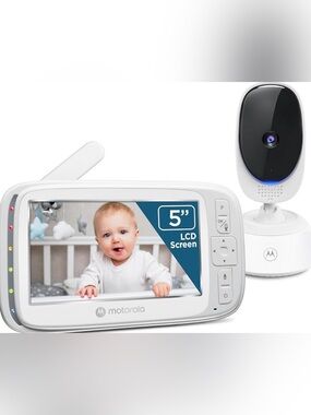 Motorola White Baby Monitor with 5" LCD Display